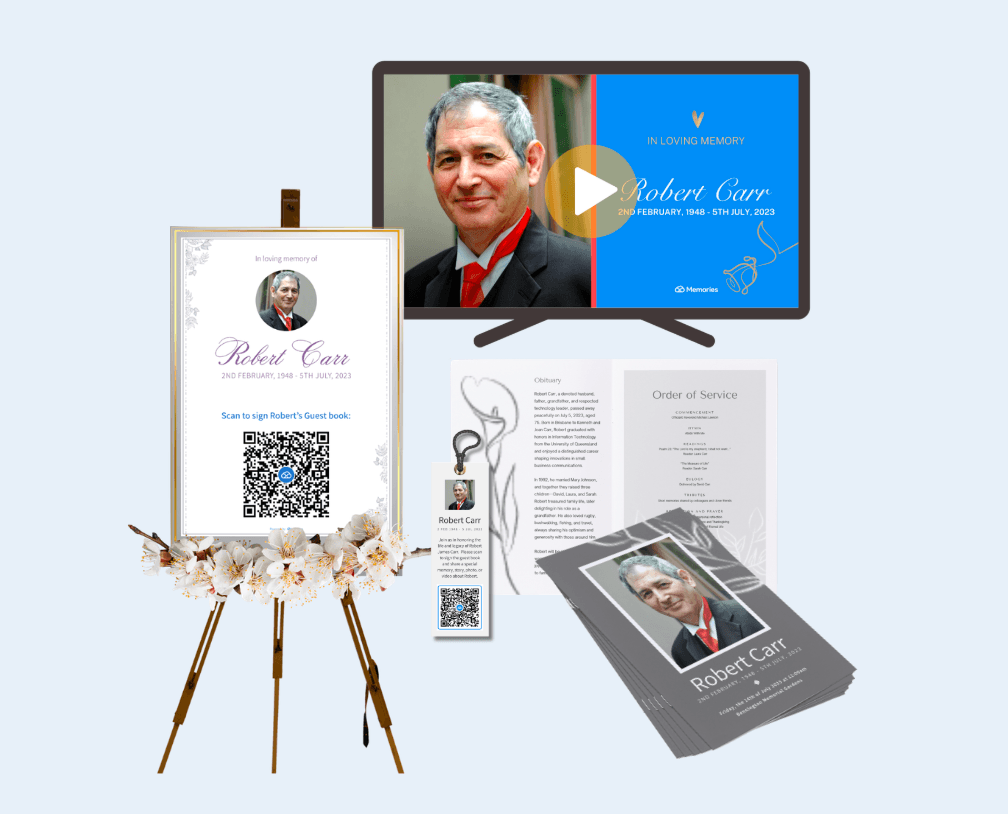 Funeral arrangement outputs