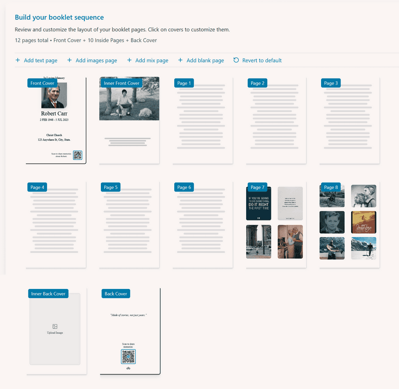 Step 2 - Customize content with images and text
